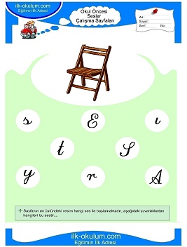 Çocuklar İçin S Sesi Çalışma Sayfaları 